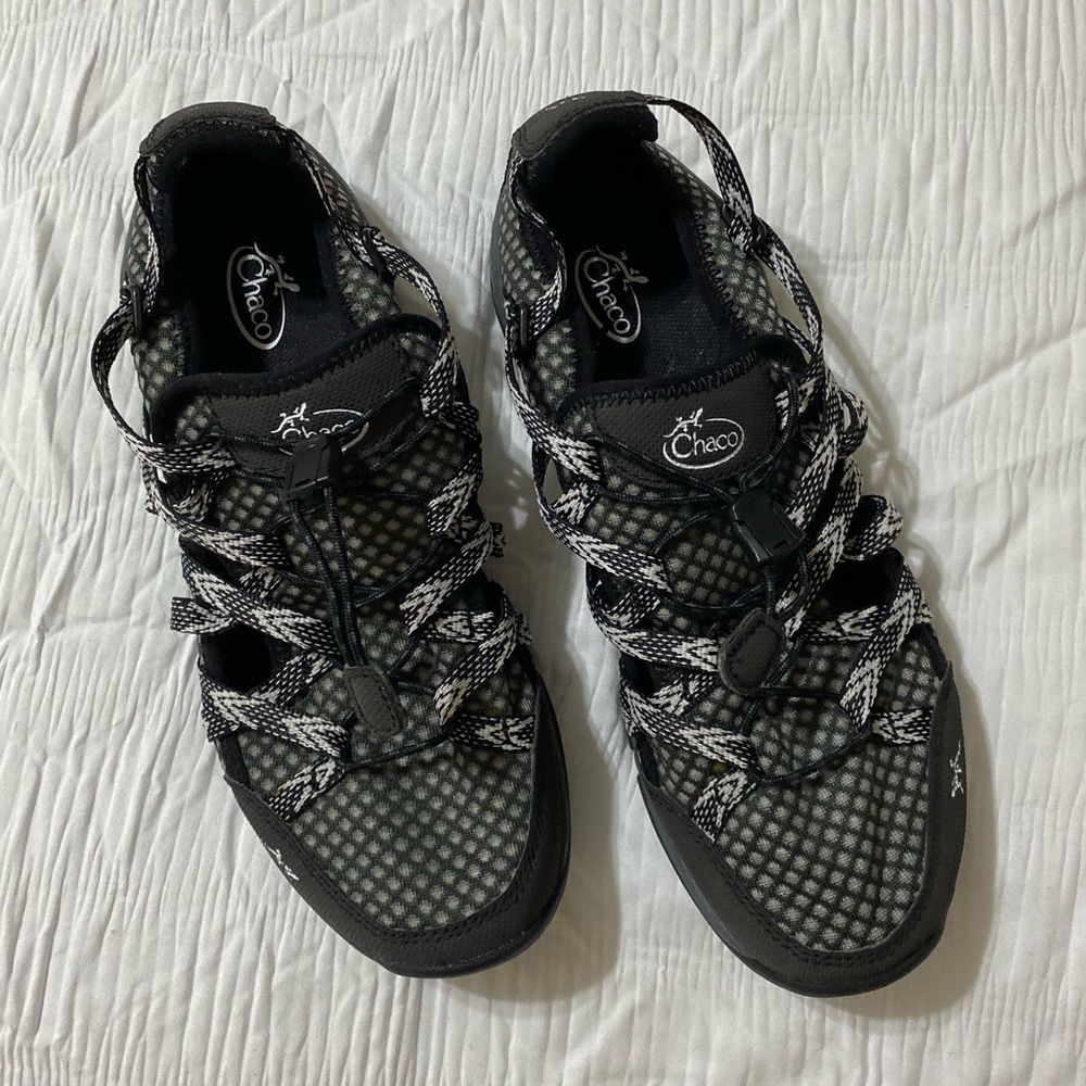 Chaco Women's Black Outdoor Sandals - Secure Lace Sport Style Sz 8.5